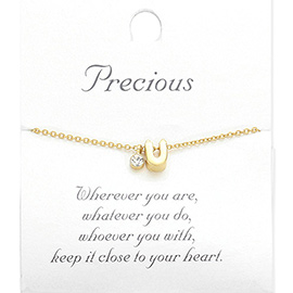 -U- Monogram Initial Pendant Necklace