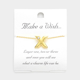 -X- Monogram Initial Pendant Necklace