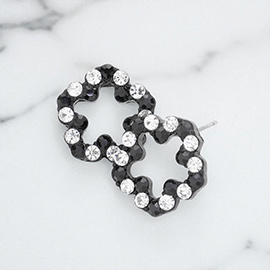 Crystal Flower Stud Earrings