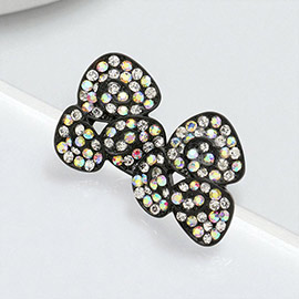 Crystal petal stud earrings