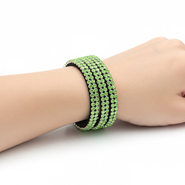 2-Row crystal wrap bracelet