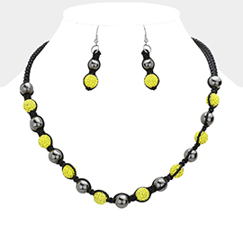 Crystal Pave Ball Necklace