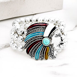 Indian Chief Stretch Bracelet