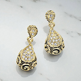 Metal w/ stone Earrings