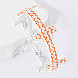 Chevron Cross Stretch Bracelet