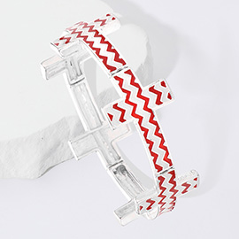 Chevron Cross Stretch Bracelet