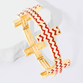 Chevron Cross Stretch Bracelet