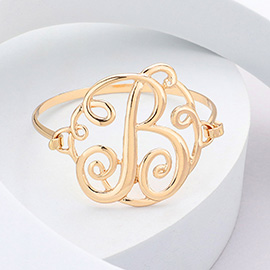 -B- Monogram Initial Curlicue Bracelet