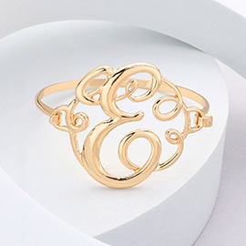 -E- Initial Monogram Curlicue Bracelet