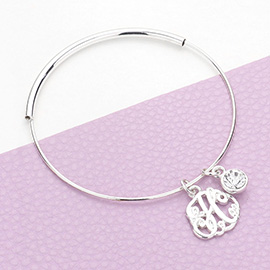 -H- Initial Monogram Bangle Bracelet