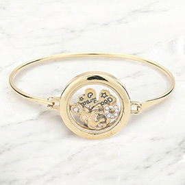 Elephant Charm Bangle Bracelet