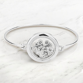 Elephant Charm Bangle Bracelet