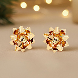 Christmas Gift Bow Stud Earrings