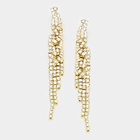 Rhinestone fringe earrings