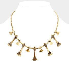 Ancient Metal Charm Necklace