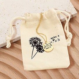 I CARRY YOU IN MY HEART Engraved Disc Pendant Necklace Gift Bag Set