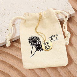 SISTERS NOT BY BIRTH BUT BY HEART Engraved Disc Pendant Necklace Gift Bag Set