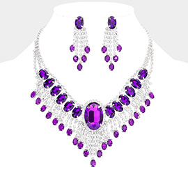 Glass Stone Ephemeral Wings Necklace