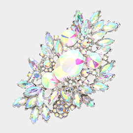Glass Crystal Bouquet Pin Brooch