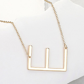 -E- Metal Initial Monogram Pendant Necklace