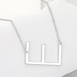 -E- Metal Initial Monogram Pendant Necklace