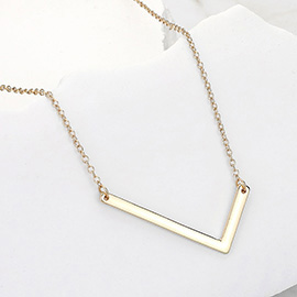 -L- Metal Initial Monogram Pendant Necklace