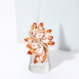 Marquise Crystal Cluster Stretch Ring
