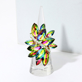 Marquise Crystal Cluster Stretch Ring
