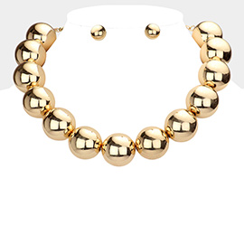 Chunky Metal Ball Necklace