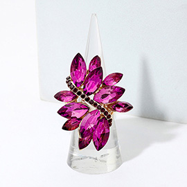 Marquise Crystal Cluster Stretch Ring