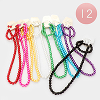 12PCS - Faux Pearl Necklace Set