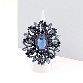 Oval Crystal Cluster Stretch Ring