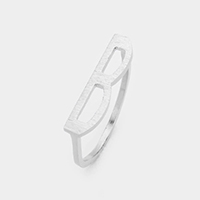 -B- Initial Monogram Brass Metal Ring