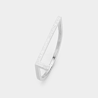 -L- Initial Monogram Brass Metal Ring