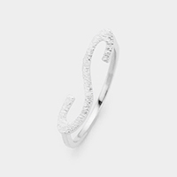 -S- Initial Monogram Brass Metal Ring