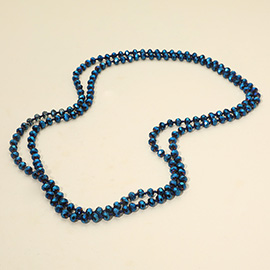 Faceted Beaded Wrap Around Long Necklace