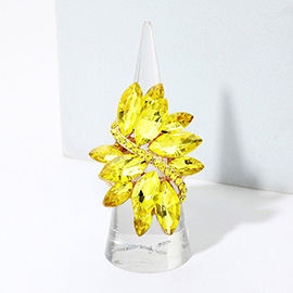 Marquise Crystal Cluster Stretch Ring