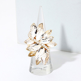 Marquise Crystal Cluster Stretch Ring
