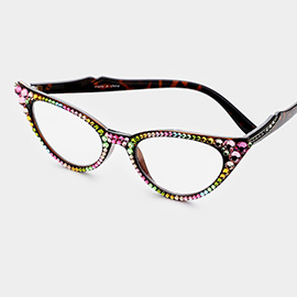 Crystal Cat Eyes Reading Glasses