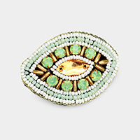 Multi Strand Beaded Glass Crystal Barrette