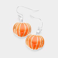 Pumpkin Enamel Earrings