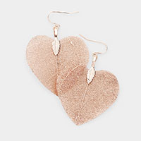 Gold Dipped Sterling Silver Post Textured Metal Earrings