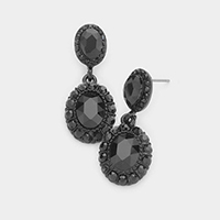Crystal Rhinestone Drop Evening Earrings