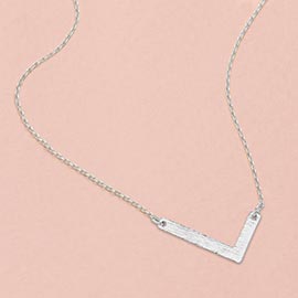 -L- White Gold Dipped Initial Monogram Pendant Necklace