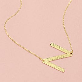 -N- Gold Dipped Initial Monogram Pendant Necklace