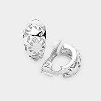 Star Cut out Metal Clip On Earrings 