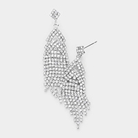 Crystal Rhinestone Drop Evening Earrings 