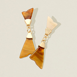 Celluloid Acetate Irregular Triangle Dangle Earrings