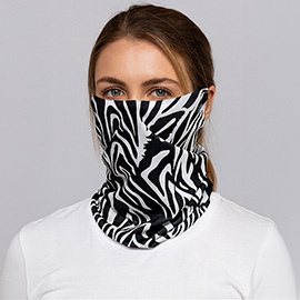 Zebra Print Face Tube Mask / Scarf