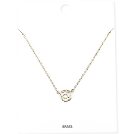 Brass Metal Cutout Soccer Ball Pendant Necklace